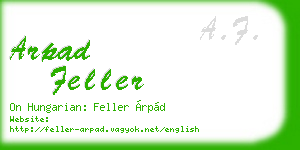 arpad feller business card